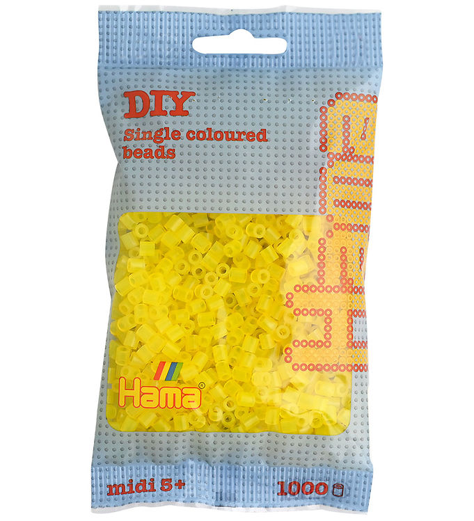 Hama Midi Perler - 1000 stk. - 14 Transparent Gul
