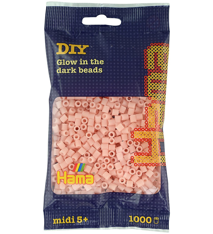 Hama Midi Perler - 1000 stk. - 56 Selvlysende Rød