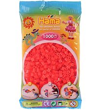 Hama Midi Beads - 1000 pcs - Neon Red Hama Midi Beads - 1000 pcs - Neon Red