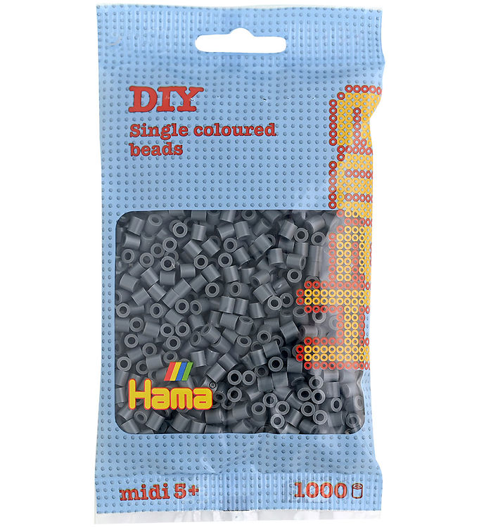 Hama Midi Perler - 1000 stk. - 71 Mørk Grå