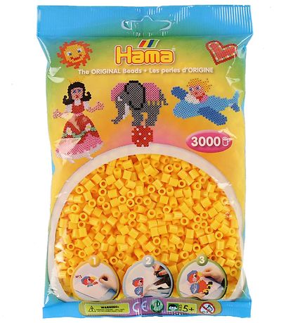 Hama Midi Perler - 3000 stk. - 03 Gul Hama Midi Perler - 3000 stk. - 03 Gul