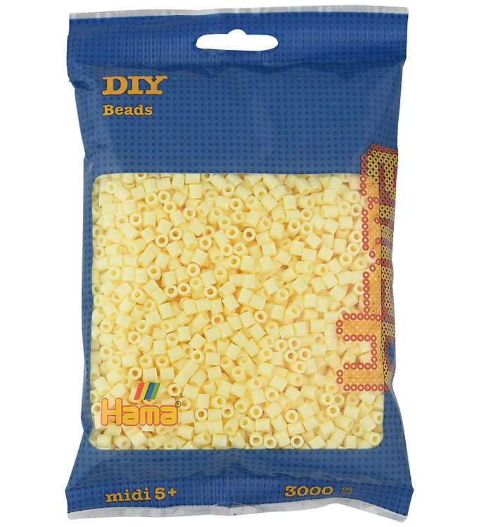Hama Midi Perler - 3000 stk. - 02 Creme