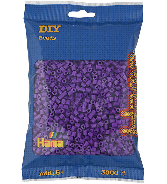 Hama Midi Perler - 3000 stk. - 07 Lilla