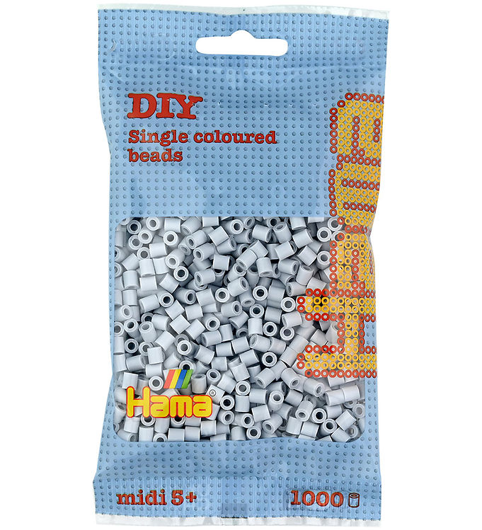 Hama Midi Perler 207-70 Lysegrå - 1000 stk