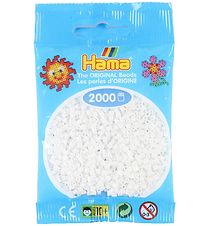 Hama Mini Beads - 2000 pcs - White Hama Mini Beads - 2000 pcs - White