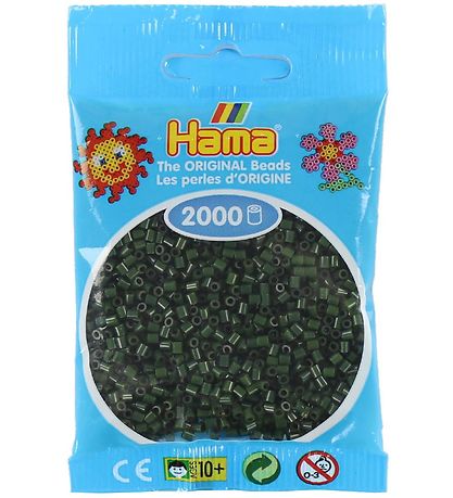 Hama Mini Beads - 2000 pcs - Dark Green Hama Mini Beads - 2000 pcs - Dark Green