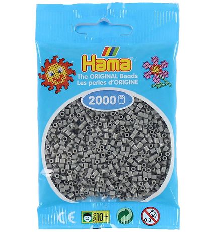 Hama Mini 구슬 - 2000 개 - 17 회색 Hama Mini 구슬 - 2000 개 - 17 회색