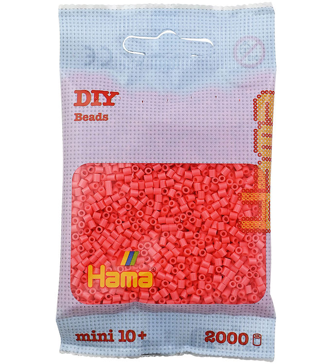 Hama Mini Perler - 2000 stk. - 44 Pastel Rød
