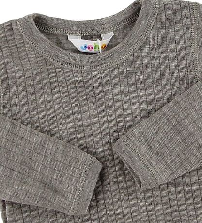 Joha Bluse - Uld - Brunmeleret Joha Bluse - Uld - Brunmeleret