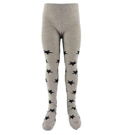 Minymo Tights - Grey Melange w. Stars Minymo Tights - Grey Melange w. Stars
