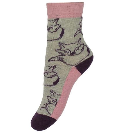 Minymo Socks - 5-Pack - Gray/Pink Minymo Socks - 5-Pack - Gray/Pink