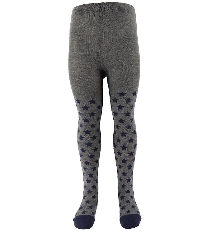 Minymo Strømpebukser - Grå m. Stjerner