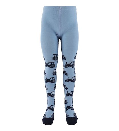 Minymo Tights - Blue w. Tractors Minymo Tights - Blue w. Tractors