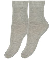 Minymo Sokken - 2-pack - Grijs Gevlekt Minymo Sokken - 2-pack - Grijs Gevlekt