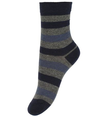 Chaussettes Minymo - 5 Pack - Bleu/Gris à Rayures Chaussettes Minymo - 5 Pack - Bleu/Gris à Rayures