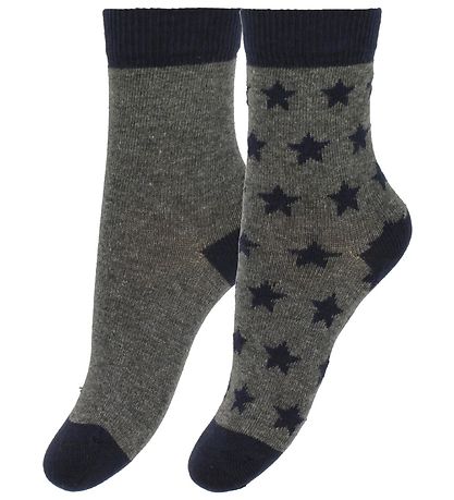 Chaussettes Minymo - 5 Pack - Bleu/Gris à Rayures Chaussettes Minymo - 5 Pack - Bleu/Gris à Rayures
