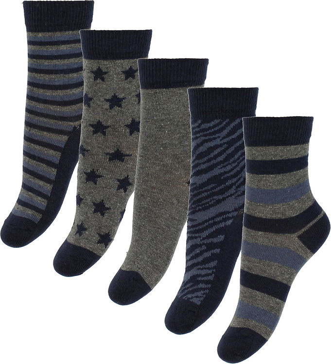 Minymo Børne Strømper - Dark Grey Melange - 31/34