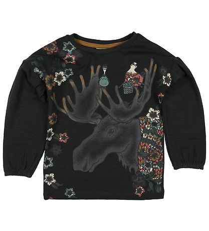 En Fant Bluse - Koksgrå m. Print En Fant Bluse - Koksgrå m. Print