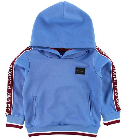 Dolce & Gabbana Hættetrøje - Lyseblå m. Bordeaux Dolce & Gabbana Hættetrøje - Lyseblå m. Bordeaux