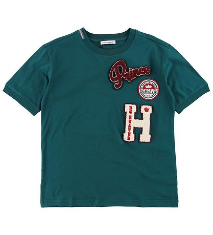 T-Shirt Dolce & Gabbana - Vert Pétrole av. Correctifs