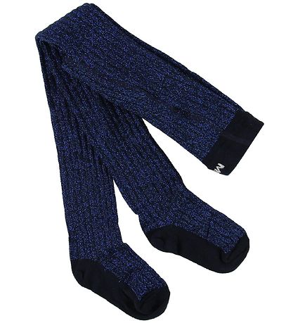 Melton Panty's - Bamboe - Blauw m. Glitter Melton Panty's - Bamboe - Blauw m. Glitter
