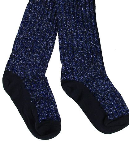 Melton Panty's - Bamboe - Blauw m. Glitter Melton Panty's - Bamboe - Blauw m. Glitter