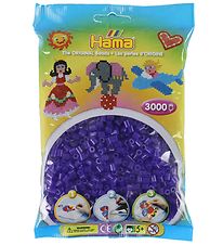 Hama Midi Beads - 3000 pcs - 24 Transparent Purple Hama Midi Beads - 3000 pcs - 24 Transparent Purple