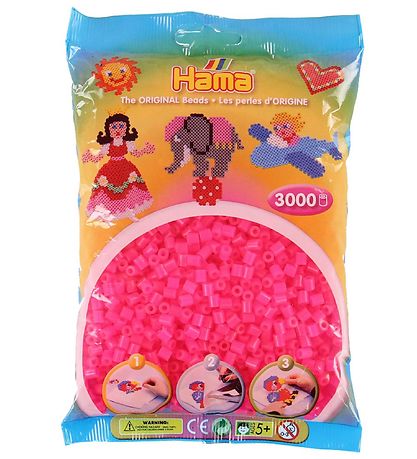 Perles Hama Midi - 3000 pces - 32 Neon Fuchsia