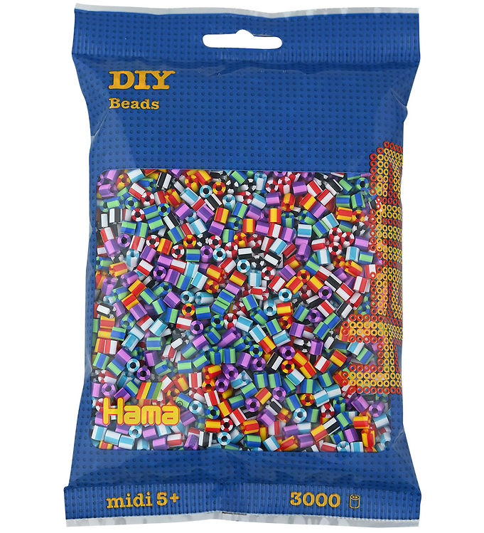 Hama Midi Perler - 3000 stk. - 90 Stribet