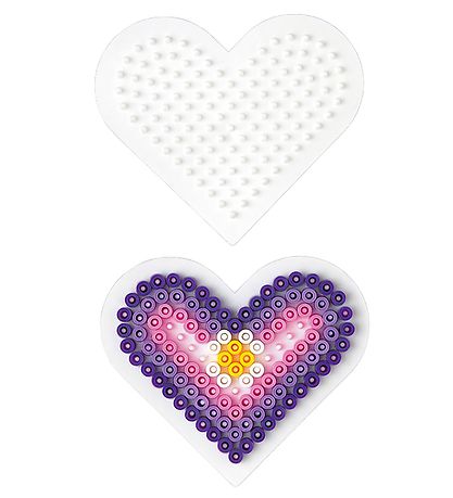 Panneau Perforé pour Perles Hama Midi - Petit Coeur - Transparen Panneau Perforé pour Perles Hama Midi - Petit Coeur - Transparen
