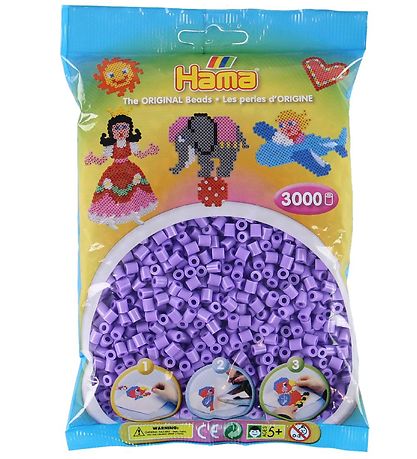 Hama Midi Beads - 3000 pcs - 45 Pastel Purple Hama Midi Beads - 3000 pcs - 45 Pastel Purple