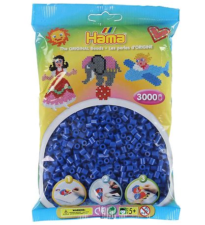Hama Midi Perler - 3000 stk. - 08 Blå Hama Midi Perler - 3000 stk. - 08 Blå