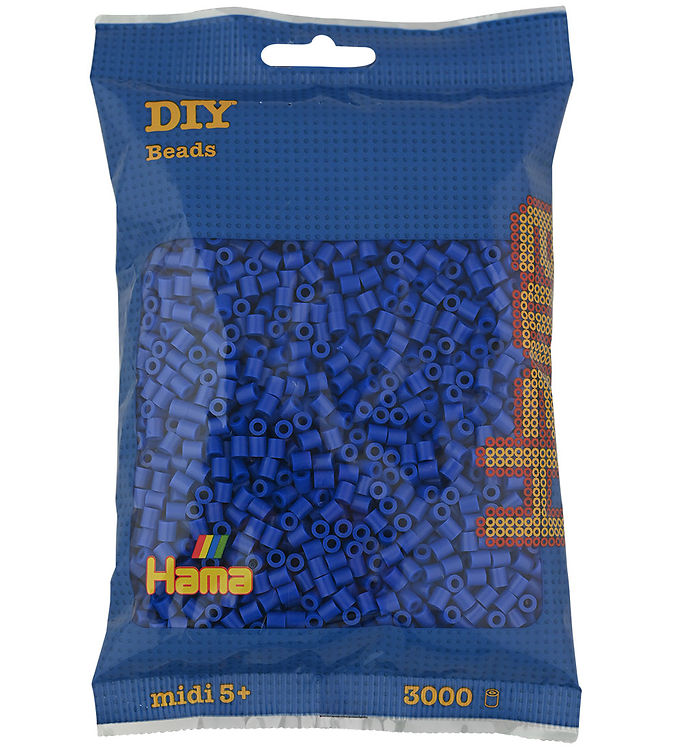 Hama Midi Perler - 3000 stk. - 08 Blå