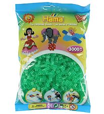 Hama Midi Beads - 3000 pcs - 16 Transparent Green Hama Midi Beads - 3000 pcs - 16 Transparent Green