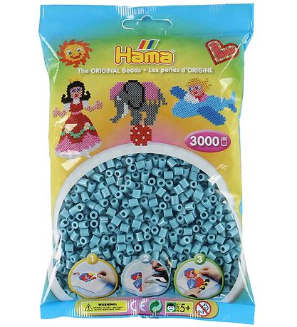 Hama Midi Perler - 3000 stk. - 31 Turkis Hama Midi Perler - 3000 stk. - 31 Turkis