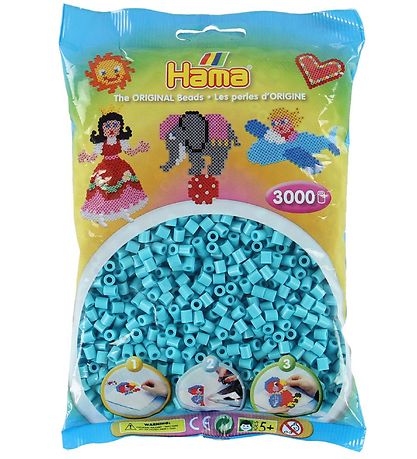 Hama Midi Perler - 3000 stk. - 49 Azurblå Hama Midi Perler - 3000 stk. - 49 Azurblå