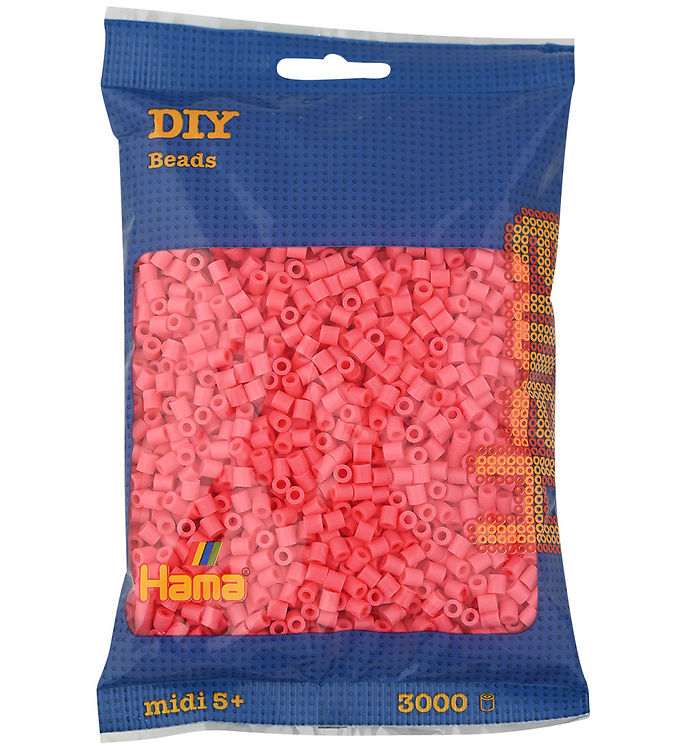 Hama Midi Perler - 3000 stk. - 44 Pastel Rød
