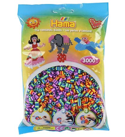 Hama Midi Beads - 3000 pcs - 92 Striped Hama Midi Beads - 3000 pcs - 92 Striped