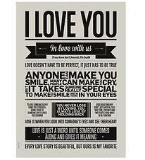 I Love My Type Poster - 50x70 - I Love You - Warm Grey I Love My Type Poster - 50x70 - I Love You - Warm Grey