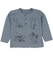 Fixoni Blouse - Grey w. Print Fixoni Blouse - Grey w. Print