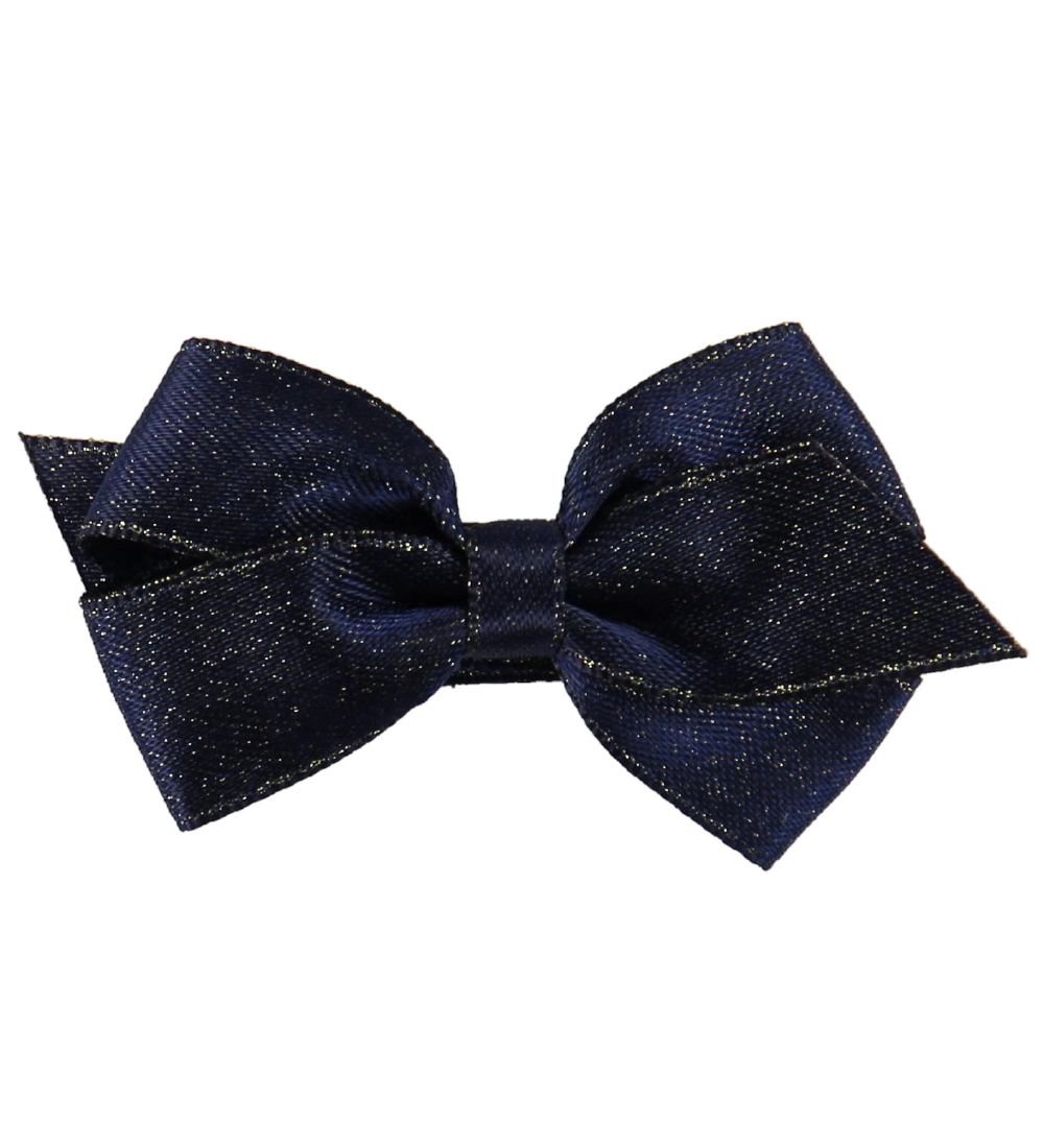 Little Wonders Haarschleife - Viola - 6 cm - Satin - Navy Glitze - Little Wonders - One Size - Haarschmuck
