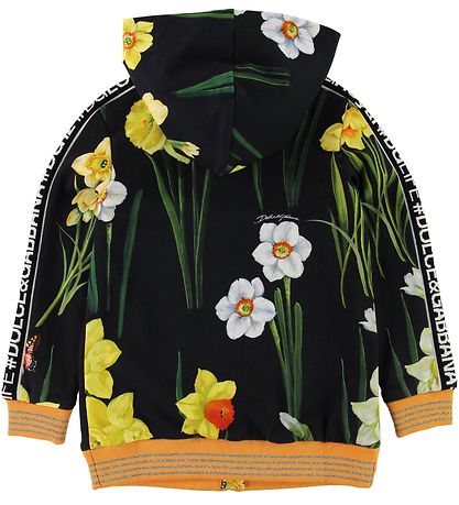 Dolce & Gabbana Cardigan - Sort m. Blomster Dolce & Gabbana Cardigan - Sort m. Blomster