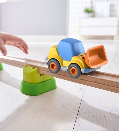 Haba Traktor m. Frontlæsser - 6,5 cm - Gul