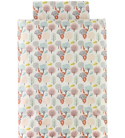 Nørgaard Madsens Sengetøj - Baby - Hvid m. Skovens Dyr