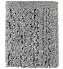 Nørgaard Madsens Filt - Stickat - 75x100 cm - Grå - Ull Nørgaard Madsens Filt - Stickat - 75x100 cm - Grå - Ull