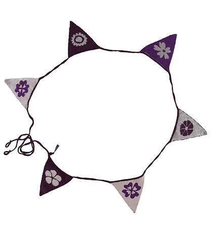 Smallstuff Flaggbanner - Blomster - 240 cm - Lilla/Sølv