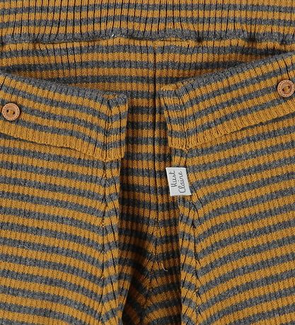 Hust and Claire Leggings - Lolly - Strik - Mørkegrå/Karrygul m.  Hust and Claire Leggings - Lolly - Strik - Mørkegrå/Karrygul m.