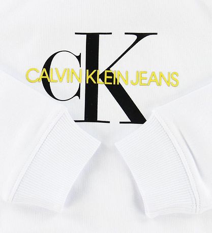 Calvin Klein Hættetrøje - Hvid m. Logo Calvin Klein Hættetrøje - Hvid m. Logo