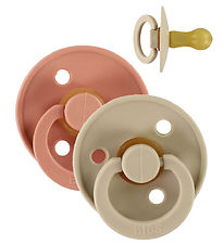 BIBS Colour Sutter - Str. 2 - 2-pak - Rund - Vanilla/Peach BIBS Colour Sutter - Str. 2 - 2-pak - Rund - Vanilla/Peach