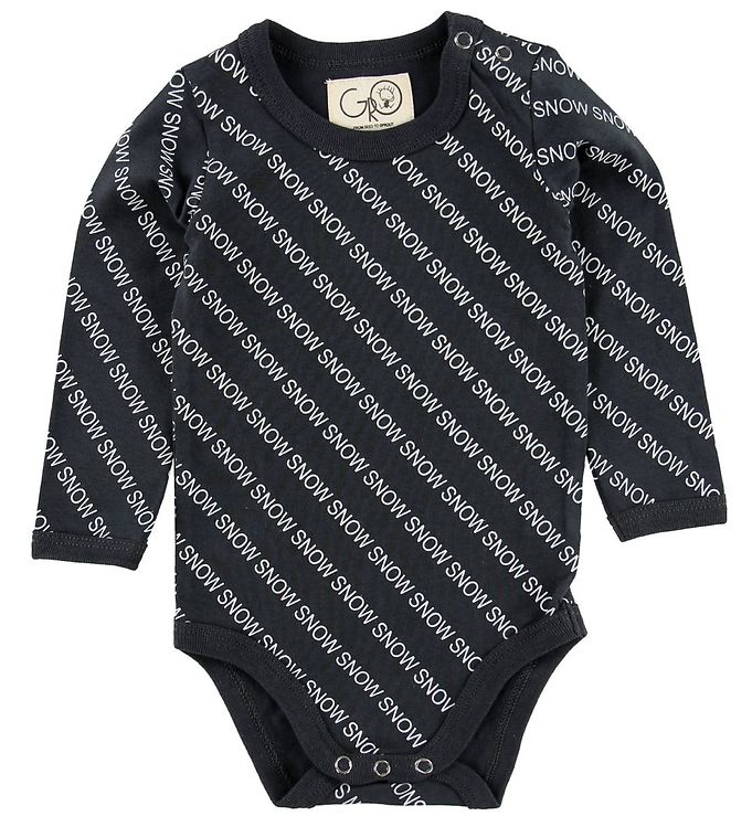 Gro Body l/æ - Sol - Stålgrå m. Tekst